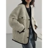 2023 Autumn/Winter Returnism Autumn Chanel-style woolen coat, women's heavy industry long-sleeved retro V-neck tweed top Specification image